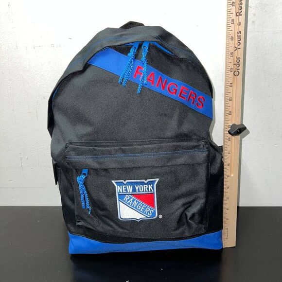 Vintage New York Rangers Backpack Bag Black NHL Nasco Embroidered - Picture 6 of 7